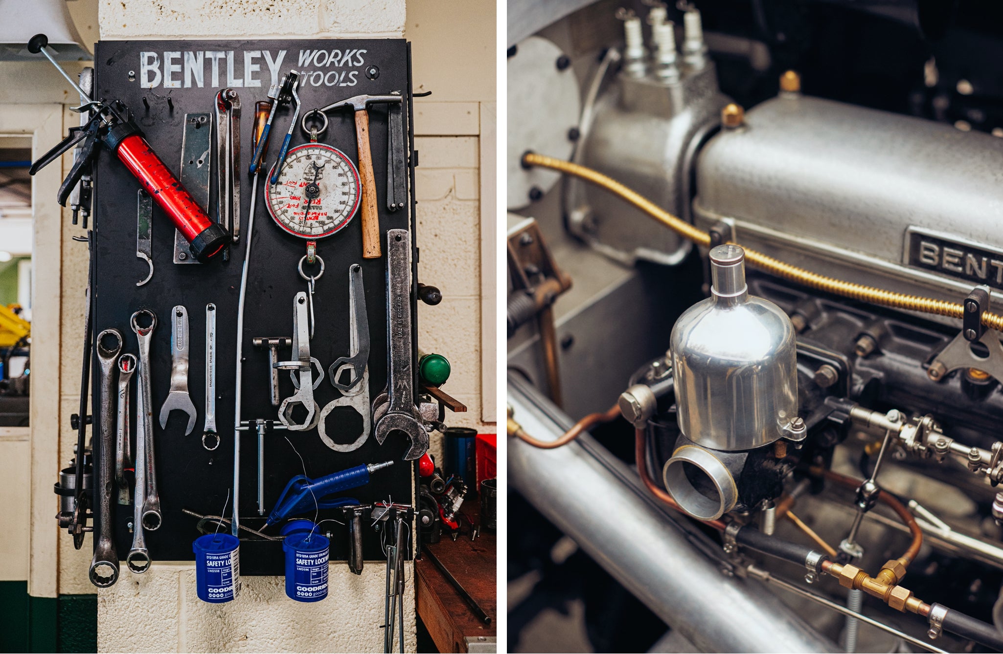 <strong>DE GROTE FIX</strong><br/><span>Een kijkje in de smetteloze garage van Vintage Bentley, waar de monteurs alleen origineel gereedschap of zelfgemaakte reproducties gebruiken. Is het ooit een uitdaging om precies datgene te vinden dat er nodig is voor een klus? &ldquo;Nou, dat heeft maar 28 jaar geduurd&rdquo;, aldus oprichter William Medcalf</span>