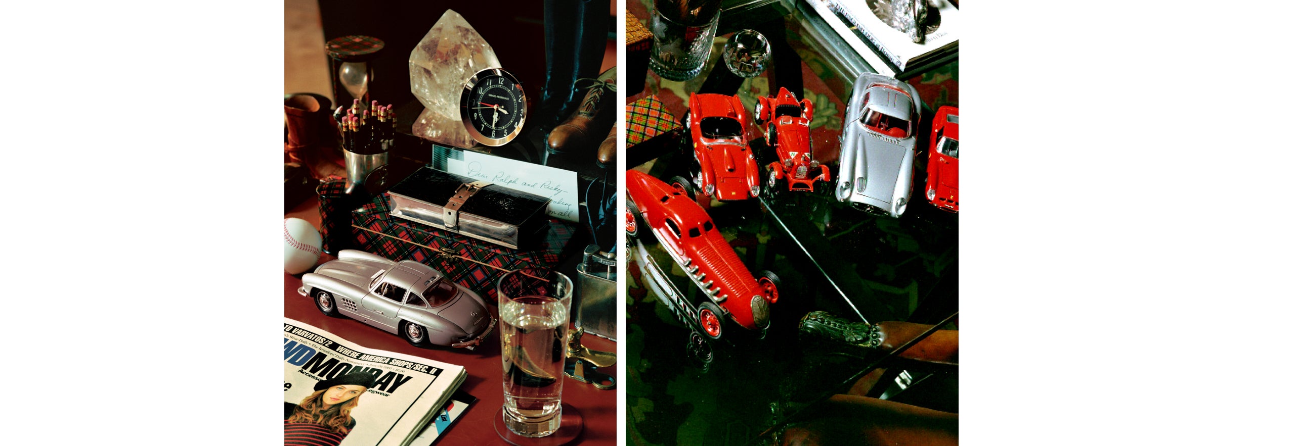 <span><strong>COOL WHEELS</strong></span><br/><span>&ldquo;Cars,&rdquo; Ralph has said, &ldquo;can say as much about you as your clothes do.&rdquo; So can a collection of things that express varied interests and a keen eye for stylish objects </span>
