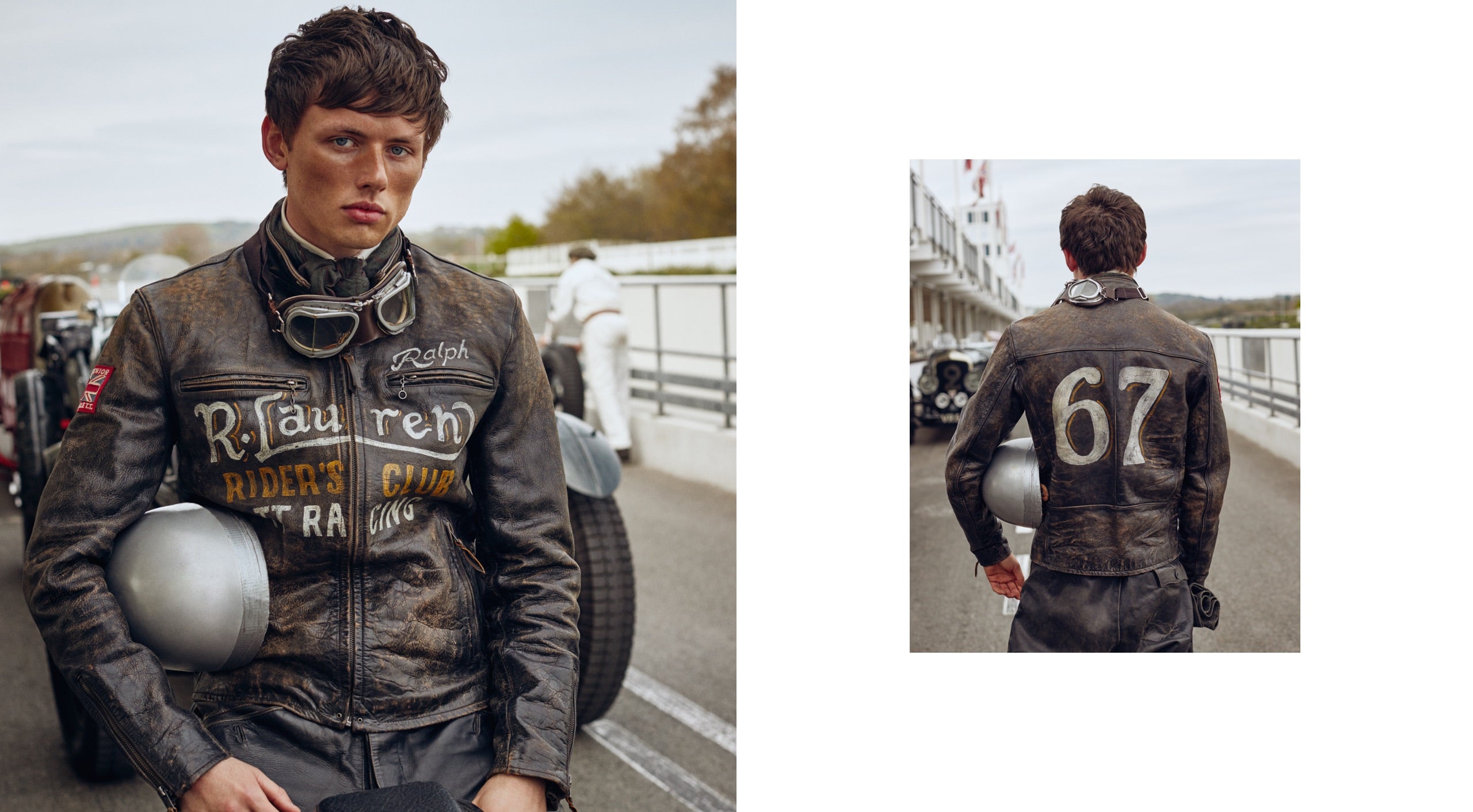 <strong>ON LOCATION</strong><br/><span>This season of Polo Originals, inspired by the golden era of Grand Prix car racing, was photographed at the Goodwood Motor Circuit, which is located in West Sussex, on the 12,000-acre Goodwood Estate. The Circuit has since become known for hosting a number of prestigious motorsport events, including the famous Festival of Speed and Revival.</span> <br/><rlmag_link href="https://www.ralphlauren.nl/en/search?cgid=brands-prl-tough-and-refined-cg"><button class="shop-collection">Shop the Story</button></rlmag_link>