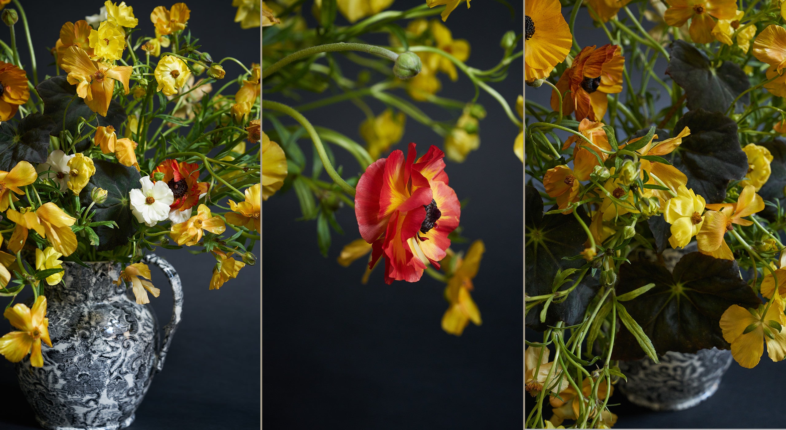&ldquo;These are bulbs and flowers that you don&rsquo;t quite see in the garden, yet at the start of spring they&rsquo;ll have you looking forward to the season. Restraint and the anticipation of waiting for something that&rsquo;s out of season is a pleasure. Our arrangements should reflect our landscape. The proportions of these vessels are really easy, and the scale feels great in the home. You can make this arrangement a little bit bigger if you need to, but it&rsquo;s all very manageable for a kitchen island or on a cabinet.&rdquo; 