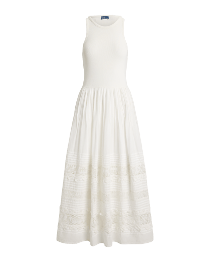 Lace-Trim Tank Dress