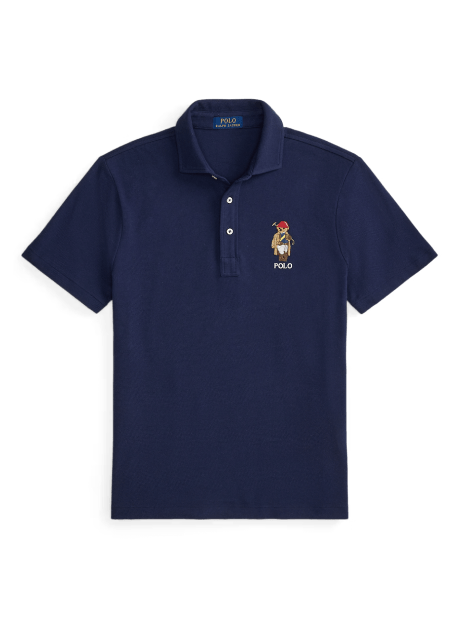 Classic fit mesh Polo-shirt met Polo Bear