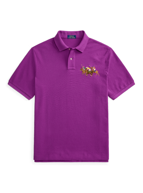 Classic fit mesh Triple Pony Polo-shirt