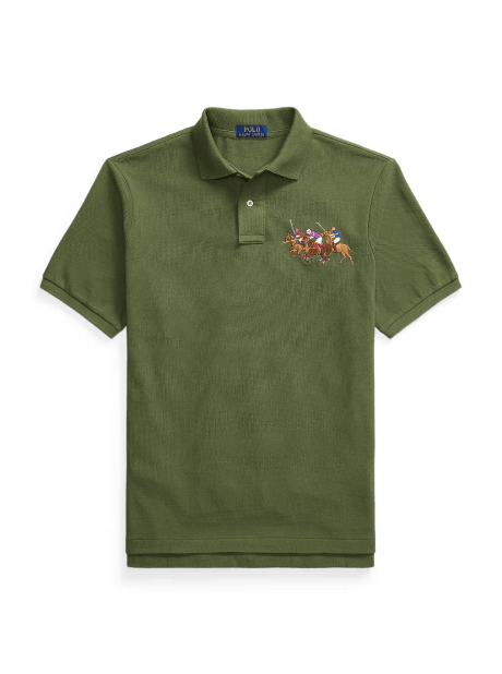 Classic fit mesh Triple Pony Polo-shirt