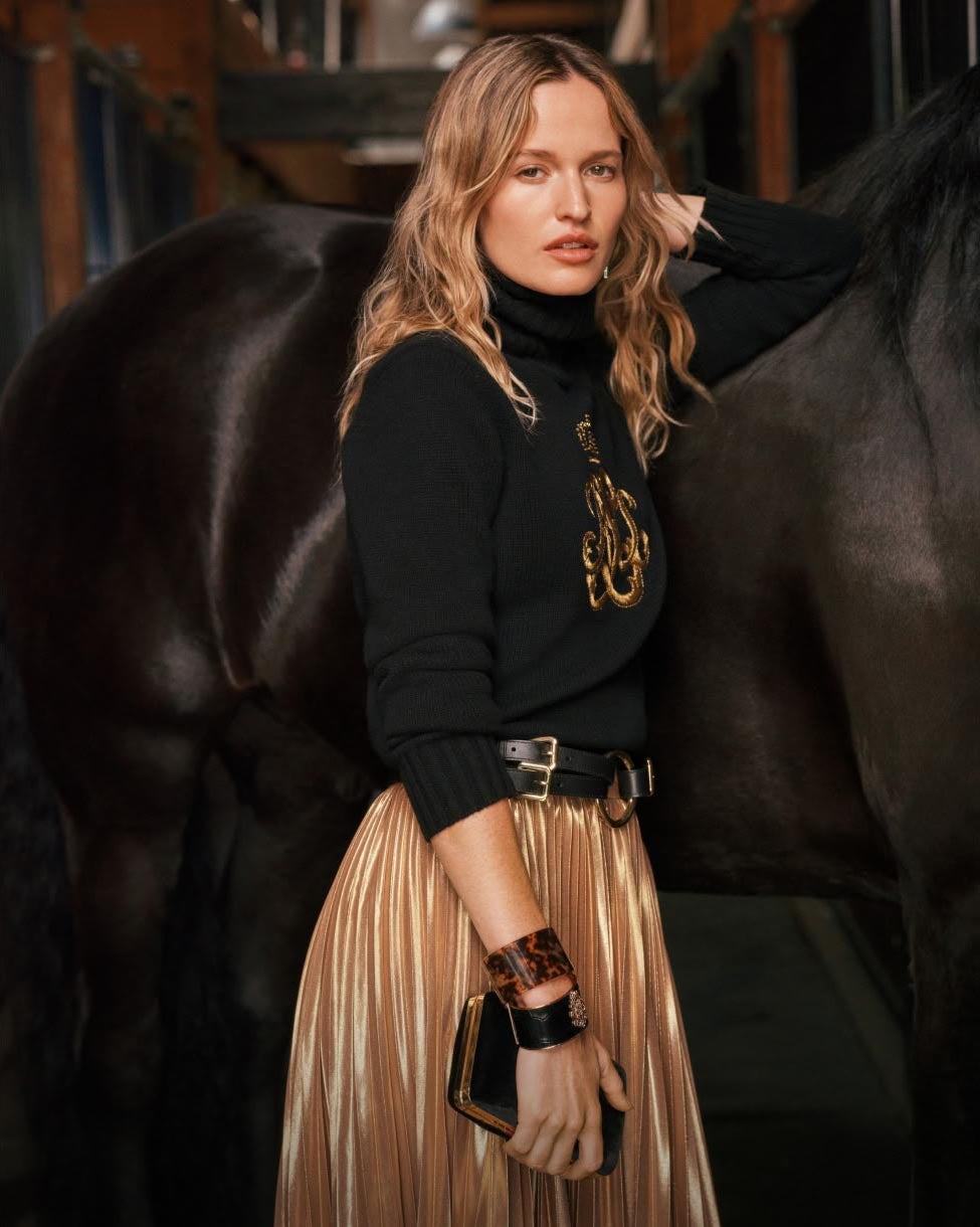 Geplooide metallic chiffon rok