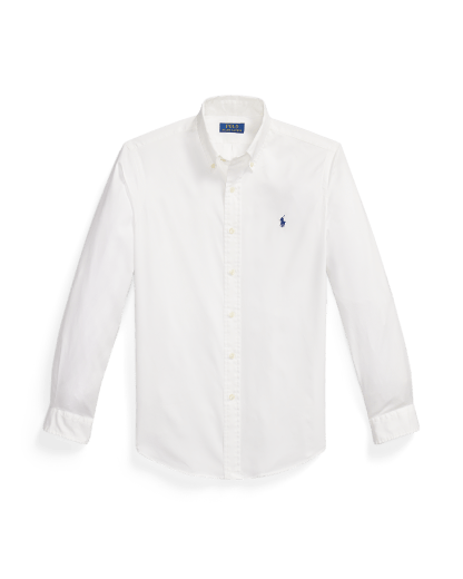 Slim fit garment-dyed Oxford overhemd
