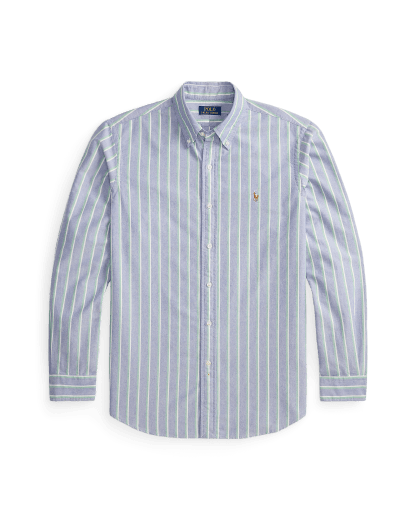 Custom fit gestreept Oxford overhemd