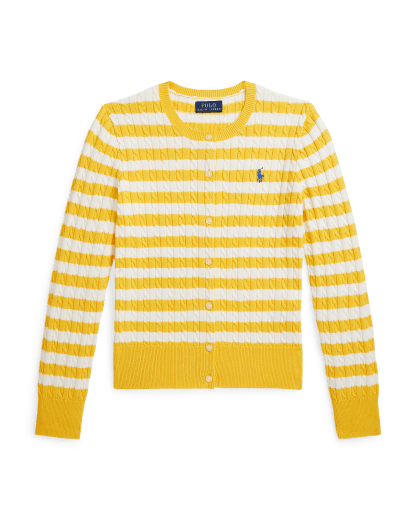 Gestreept katoenen vest met minikabels