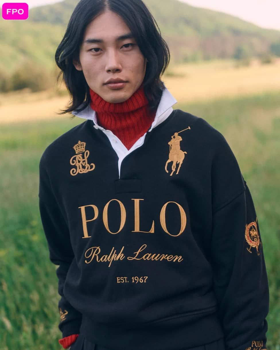 Relaxed fit rugby sweatshirt Big Pony