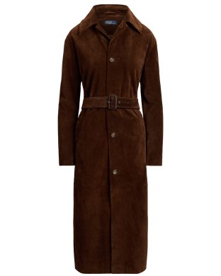 Lange suède car coat