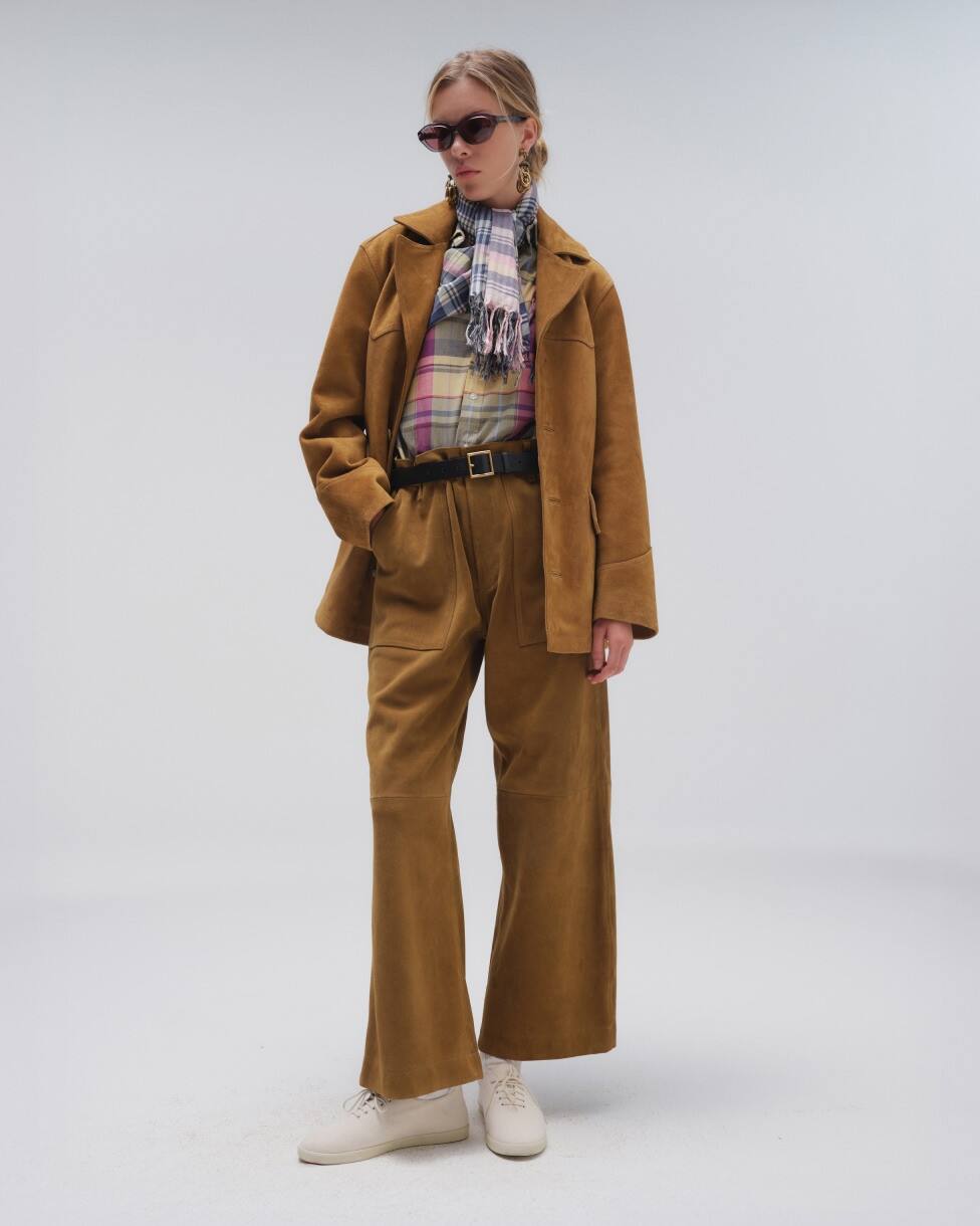 Suède jack in westernstijl